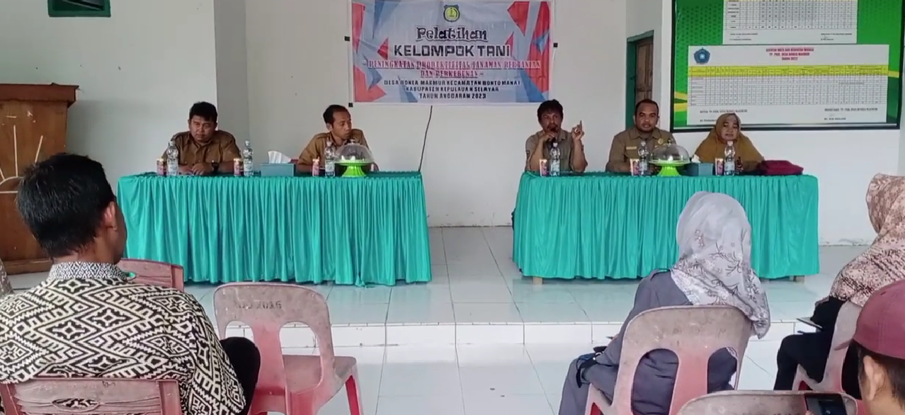  MATERI PELATIHAN KELOMPOK TANI PROGRAM KETAHANAN PANGAN DESA BONEA MAKMUR KABUPATEN SELAYAR